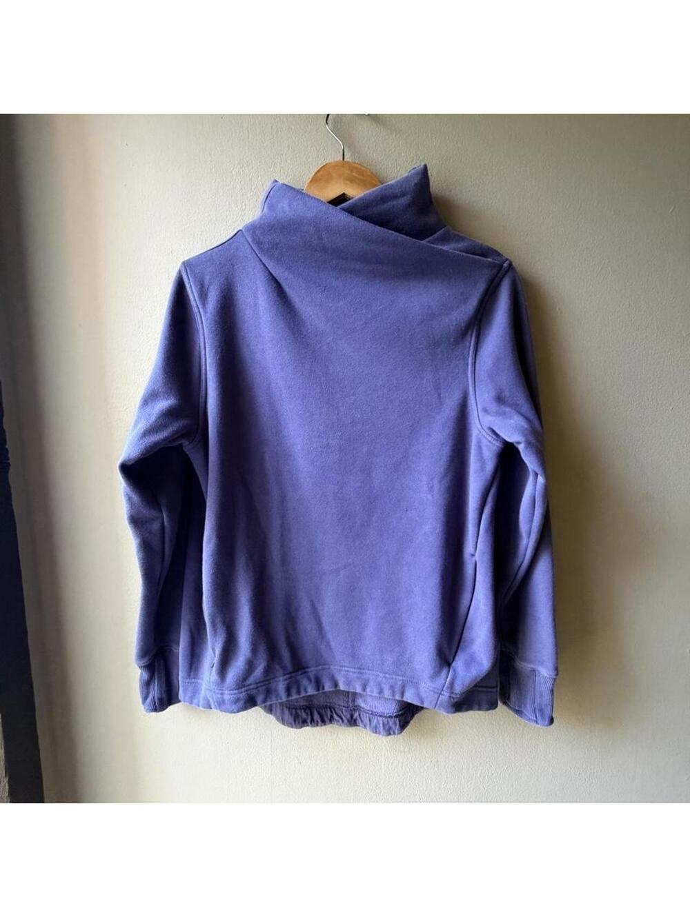 Athleta Purple Crossover Funnel Neck Sweatshirt Medium